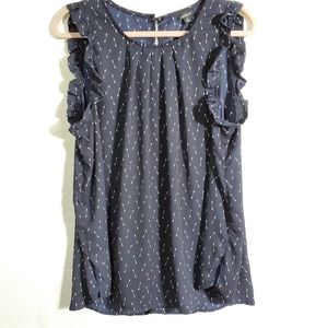 Torrid Blue Sleeveless Arrow Print Blouse Size 2